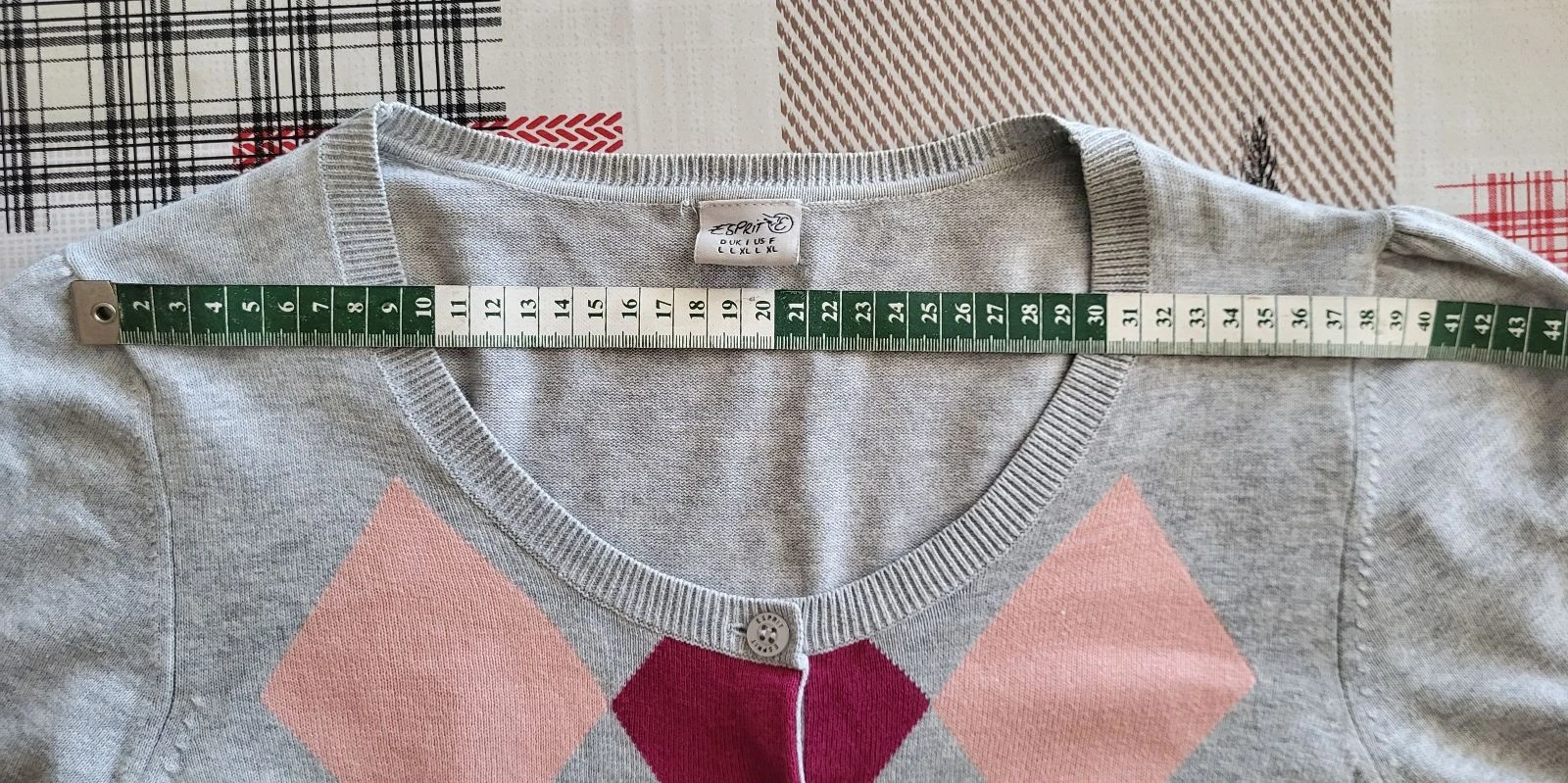 Esprit Cardigan TM/TFr38-Cinza Rosa e Fúcsia - Estilo Burlington em TBE – photo 9